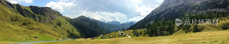 Fedaia Pass,Dolomites，意大利全景